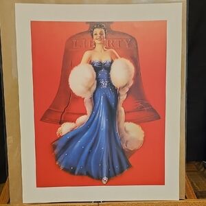 Elegant Blue Gown Art Print